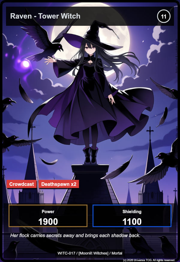 Raven - Tower Witch card
