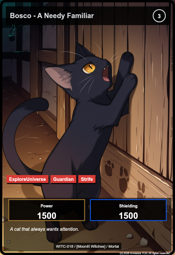 Bosco - A Needy Familiar card