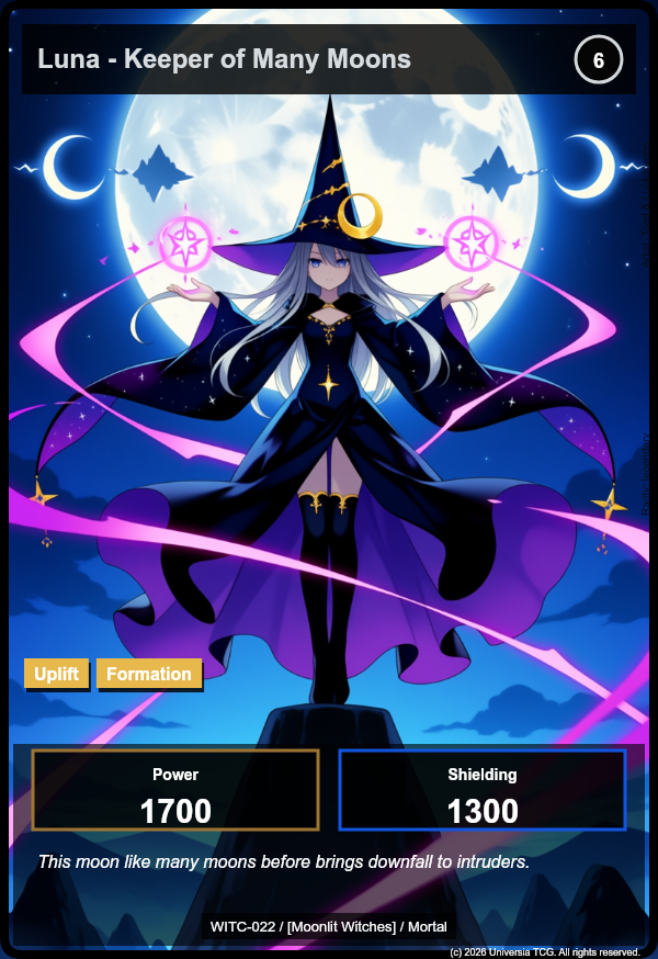 Luna - Keeper of Many Moons card