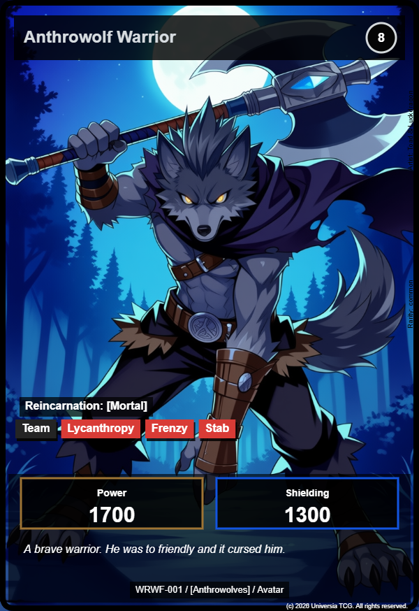 Anthrowolf Warrior card