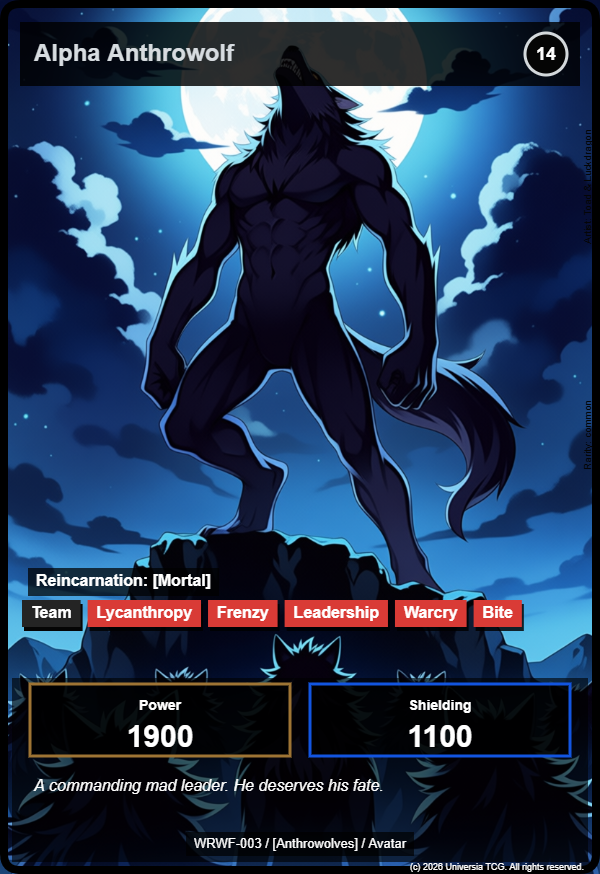 Alpha Anthrowolf card
