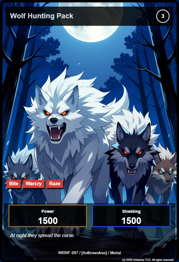 Wolf Hunting Pack card