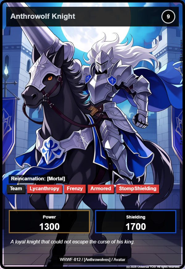 Anthrowolf Knight card