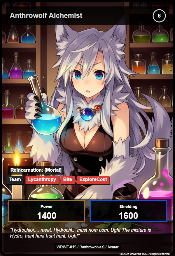 Anthrowolf Alchemist card