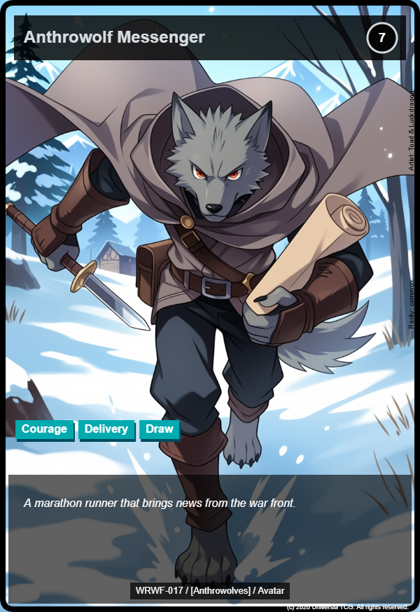 Anthrowolf Messenger card