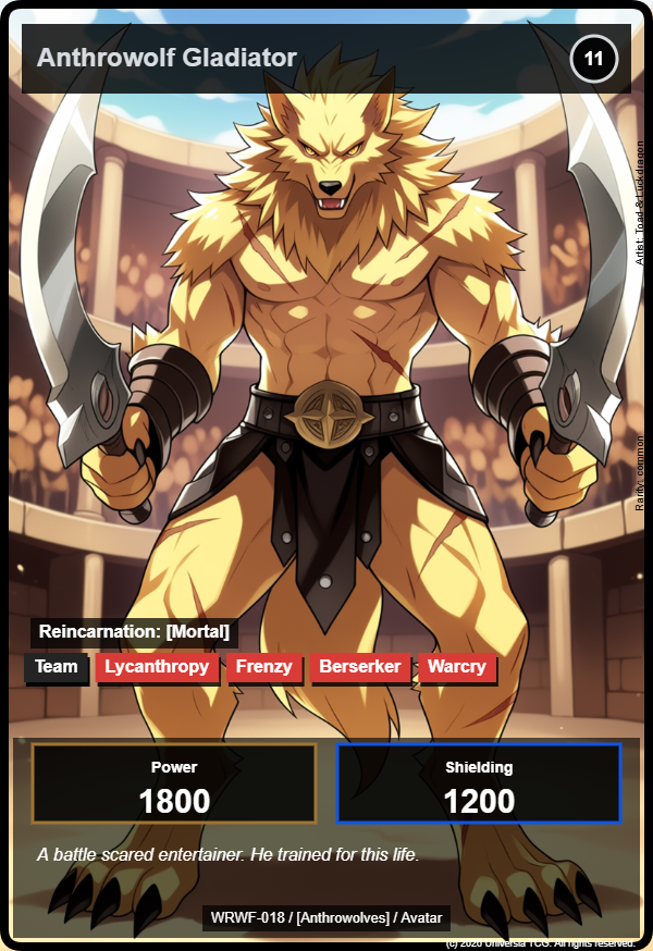 Anthrowolf Gladiator card