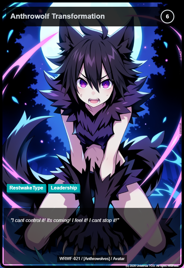 Anthrowolf Transformation card