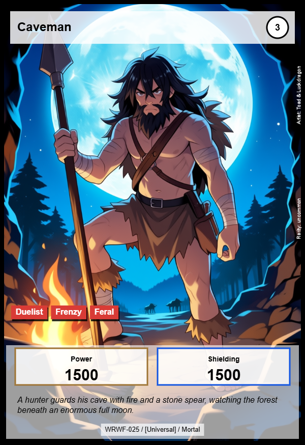 Caveman card