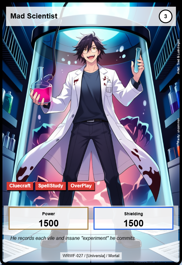 Mad Scientist card